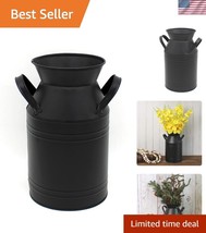 Chic Galvanized Metal Milk Can Jug Vase for Rustic Home and Garden Décor - $42.00