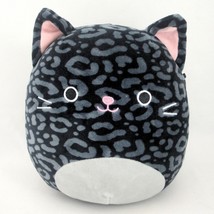 Squishmallows Xiomara Black Panther Spotted Leopard Wild Cat 9&quot; Plush Stress Toy - £8.21 GBP