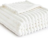 The Bedsure White Fleece Throw Blanket For Couch Is A 50X60-Inch Adorabl... - $31.93