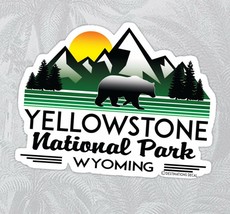 Yellowstone National Park Wyoming Decal Sticker Vinyl Mountains 3.9&quot; X 3&quot; - £3.88 GBP