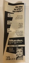 Murder She Wrote Print Ad Advertisement Angela Lansbury Tpa14 - £4.72 GBP