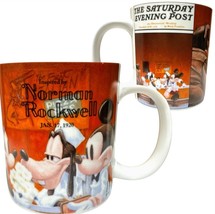 Vintage Disney Mickey Goofy &amp; Minnie Norman Rockwell Inspired Mug - Coll... - $25.50