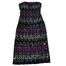 Mike Benet Formals Vintage Disco Strapless Sequin Column Dress - $4,112.53 MXN