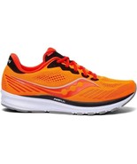 Saucony Men&#39;s RIDE 14 Running Athletic Shoes Scarlet Orange Size 10 S206... - $79.19