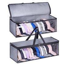 2 Pcs Wide Hat Storage For Baseball Caps Organizer With 2 Sturdy Handles Hat Rac - £18.97 GBP