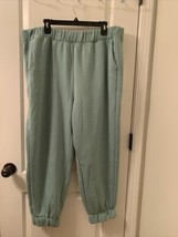 A New Day Women&#39;s Plus Green Jogger Sweat Pants Size 1X - $30.69