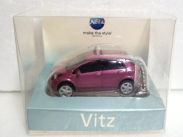 TOYOTA Vitz Yaris LED Light Keychain reddish purple mica metallic Model Car - £16.74 GBP