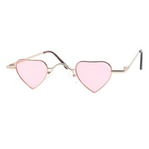 Heart Shape Sunglasses Women&#39;s Small Lightweight Metal Frame UV 400 Color Lens - £11.11 GBP