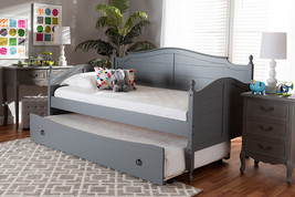 Geoffrey Gray Twin Size Daybed w/Roll-Out Trundle Bed - $564.00