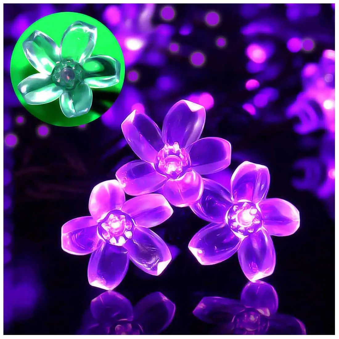 20/50 LED Solar Flower String Light Blossom Fairy Gar Outdoor Lamp for Patio Gar - £150.99 GBP