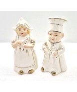 Dutch Boy &amp; Girl Cooks Salt And Pepper Shakers - Japan - $220.64 MXN
