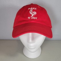 Petals And Peacocks Hat Strapback Make It Hot Sriracha Rooster Red Baseball - £11.47 GBP