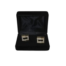 Men J.Valintin Cufflinks by Vitorofolo for French Cuff Shirt V39-62 Gold Diamond image 5