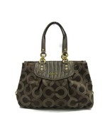 Coach Brown Ashley Dotted Op Art HandBag H1282-F20056 - £116.33 GBP