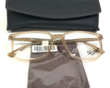Persol Eyeglasses Frames 3275-V 1169 Polished Clear Beige Brown Square 5... - $138.59