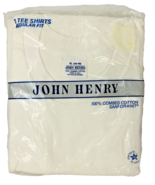 Vintage White Blank T-Shirts USA 100% Cotton XL 46-48 3 Pk John Henry Ro... - £33.32 GBP