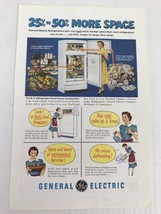 General Electric Refrigerator Vtg 1951 Print Ad Homemaker - £7.74 GBP