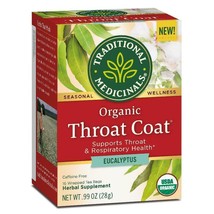 Traditional Medicinals Cold &amp; Flu Tea Throat Coat - £8.52 GBP