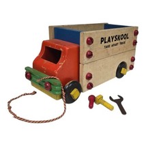 1950s Playskool Wooden Take Apart Truck Wood Toy w/ Original Pull String - £43.74 GBP