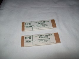 Vtg K&amp;E Keuffel Esser Flint Paper Sheets 3505F for Pencil Pointer Sharpe... - $15.83