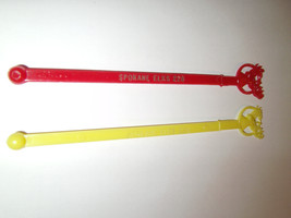 Spokane Elks Club #228  Plastic Swizzle Sticks Made - Apollo NY USA Set of 2 - £8.18 GBP