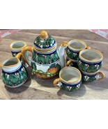 Vintage Handpainted Pottery Tea Set 9 Pieces - $53.92 CAD