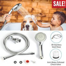 High Pressure Handheld Shower Head with Hose 5 Spray Settings Adjustable Angle - £33.37 GBP