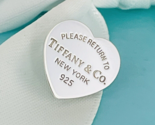 Large 0.50&quot; Return to Tiffany New York Heart Stud Earring Replacement Lost - $225.00