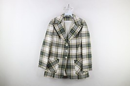 Deadstock Vtg 60s 70s Streetwear Womens 16 Lined Blazer Jacket Coat Plaid USA - $74.20