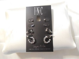 INC Silver-Tone 4-Pc. Set Crystal Stackable Stud Earrings Y405 $29 - £11.28 GBP