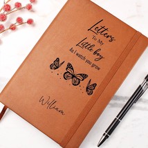 Letters To My Little boy Personalized Leather Journal, Keepsake Gift for Son - £38.52 GBP