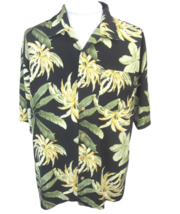 BERMUDA BAY vintage 1990s Men Hawaiian ALOHA shirt p2p 26&quot; XL floral camp luau - £15.28 GBP