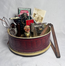 Curated Vtg Collectors Trinket Lot In Tin With The Great Seal Of The US ... - $49.95