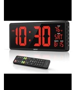 YORTOT 16&quot; Digital Wall Clock Gym Timer with 7 Colors Light &amp; Remote Con... - $62.36