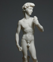 King DAVID Michelangelo Cast-Alabaster Statue Sculpture Figure Handmade 9.25 in - £31.42 GBP