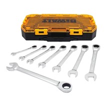 DEWALT Combination Ratcheting Wrench Set, 8-Piece SAE (DWMT74733) - $84.54