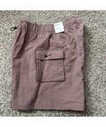 Nike Women&#39;s Woven High Rise Shorts Size Small Loose Fit Active Elastic ... - $23.36