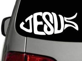 Christian Fish Jesus Vinyl Decal Car Sticker Wall Truck Choose Size Color - £2.18 GBP+