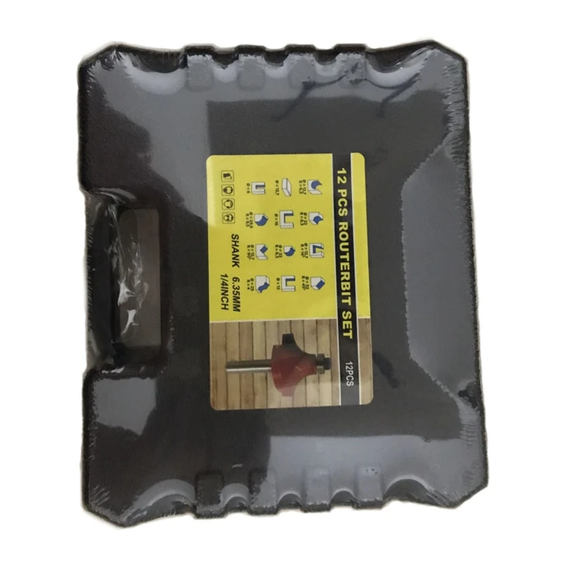 12 Pieces Milling Cutter 1/4 Shank Router Bits Set wor Tool Tming Cutter... - $5,250.06 MXN