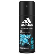 Adidas Ice Dive Deodorant 5 Fl Oz / 150ml Spray Developed with Athletes &amp; Cool T - £15.17 GBP
