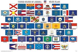 AES 2x3 Set USA 50 States Plus US Territories (57 flags in all) Super Polyester  - £206.93 GBP