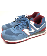 New Balance 574 Mens Blue Suede Athletic Running Shoes ML574CPI US Size ... - £84.09 GBP