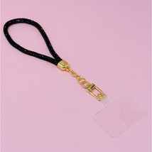 Bling Phone Wrist Lanyard Strap Black Crystal - $17.82