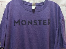 Monster Enterprise Men&#39;s 2XL purple t-shirt heathered polyester cotton b... - £11.34 GBP