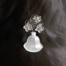Frosted Glass Perfume Bottle with Grapes Stopper # 22715 - £22.78 GBP