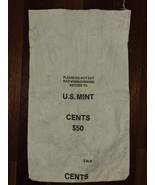U.S. Mint Cents $50 Canvas Money Coin Bag Vintage-S.W.B CENTS  - $25.38 CAD