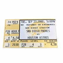 9/23/1980 Houston Astros @ San Diego Padres Ticket Stub Joe Morgan 2H Oz... - £7.86 GBP