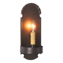 Irvins Country Tinware Foot Sconce in Kettle Black - £52.45 GBP
