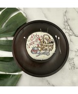 Vintage Pin Cushion Wood Tray Storage Hand Embroidered Pillow Sewing Acc... - $26.72