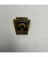 Vintage Little League Baseball District Pin Black &amp; Gold Tone - $16.38 CAD